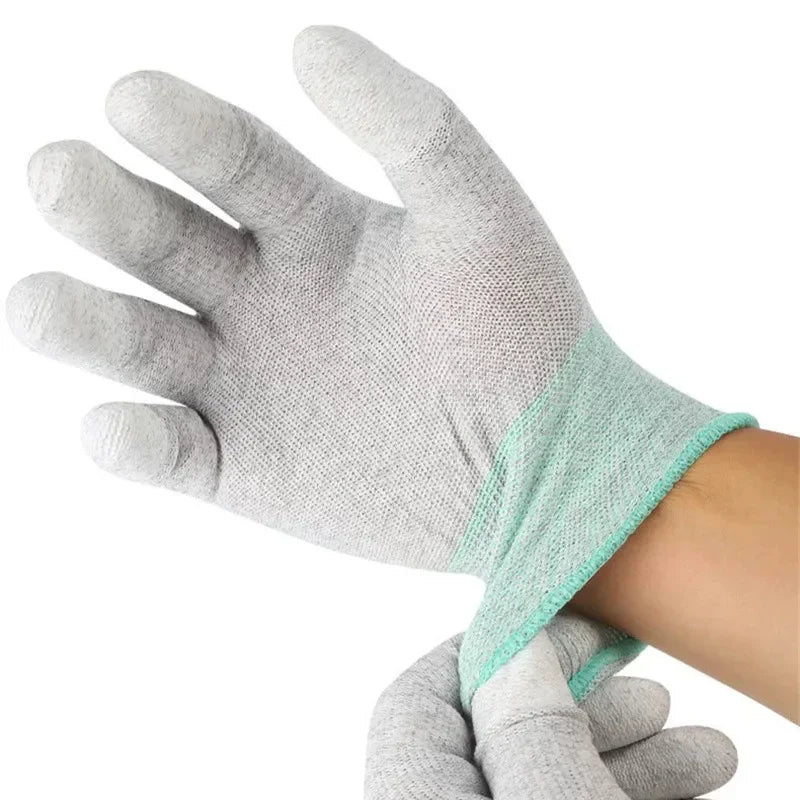 MECHANIC AS02 Anti-Static Carbon Fiber Gloves | Non-Slip Elastic Gloves for Electronics Repair