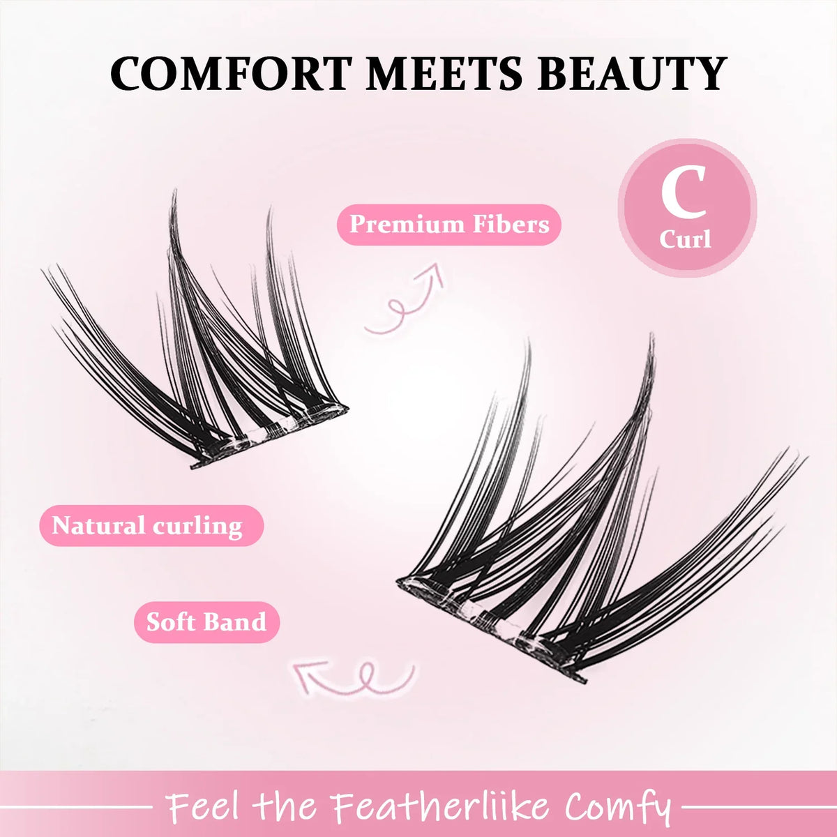 100/120pcs Self-Adhesive Eyelash Cluster Set Doll & Cat Eye Styles, Wispy, Curved, Lightweight, Natural to Glamorous Look