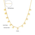 LUXUKISSKIDS Sweet Multicolor Drip-Oil Beads Necklace Women's Bohemia Stylish Clavicle Choker Simple Chain Collier Steel Jewelry