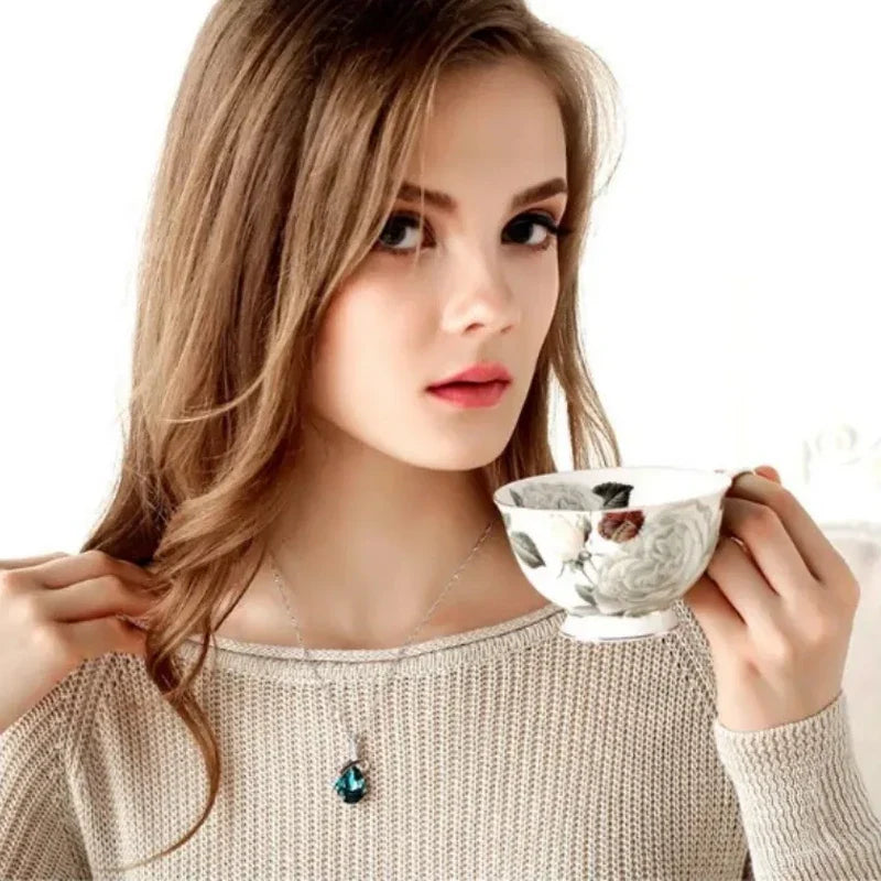 Fashion Silver Color Necklace Earrings Cubic Zirconia Jewelry Sets Elegant Crystal Zircon Jewelry Women Wedding Jewelry Set
