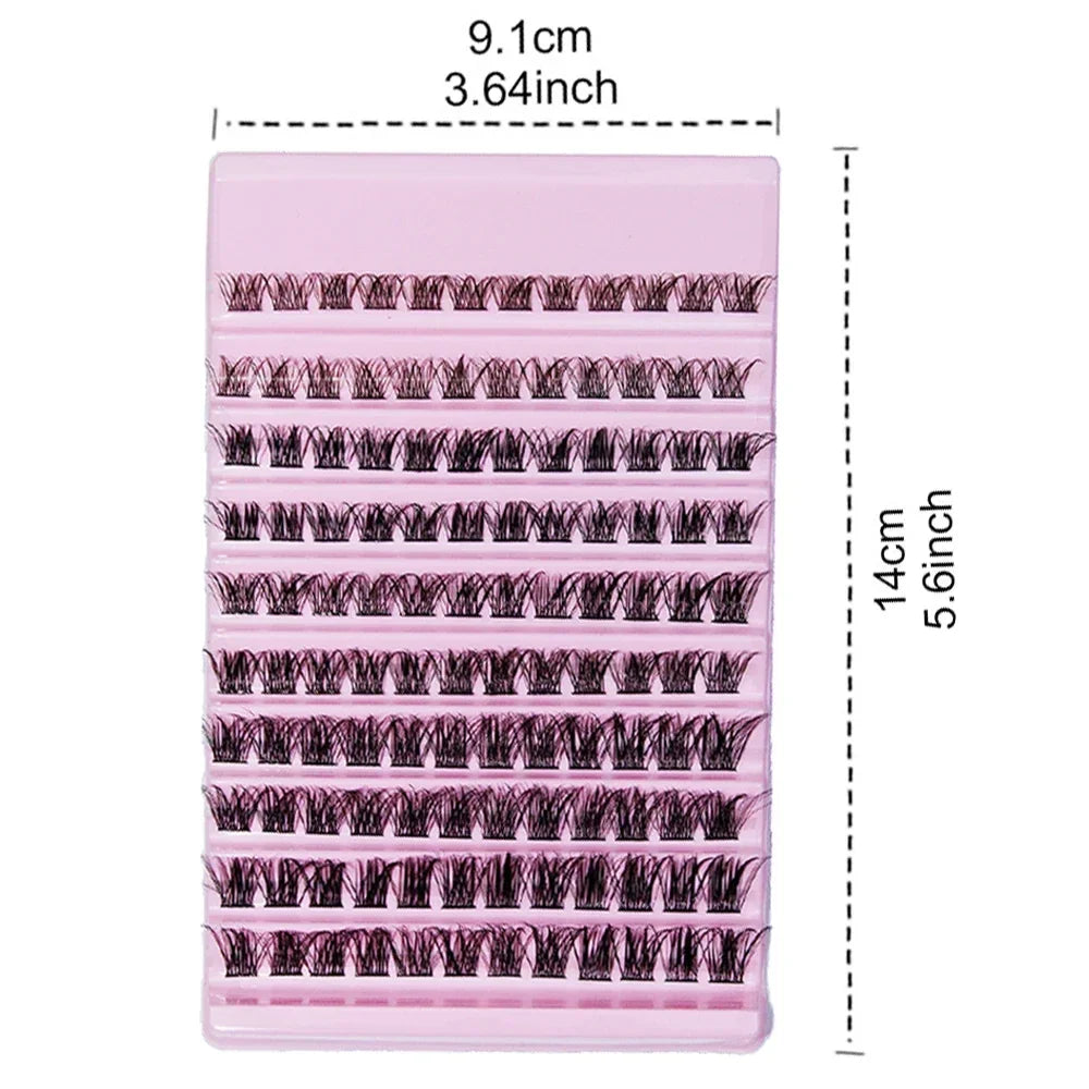 Lash Clusters 120pcs Cluster Lashes 8-16mm Wispy Individual Lashes Extensions Natural Look D Curl Fluffy Lashes