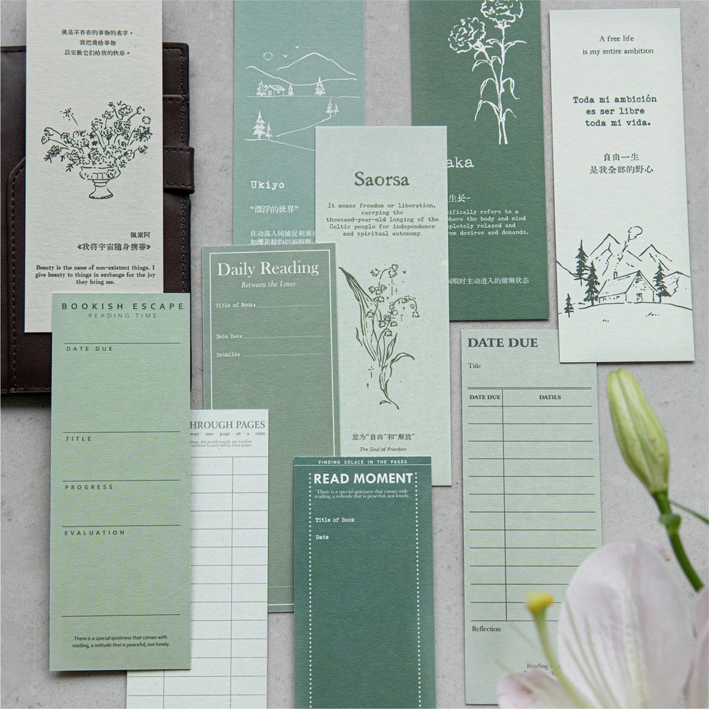 Journal GO 5pcs Ins Style Vintage Bookmark Creative Notes Book Mark for Students School Office Supplies Stationery