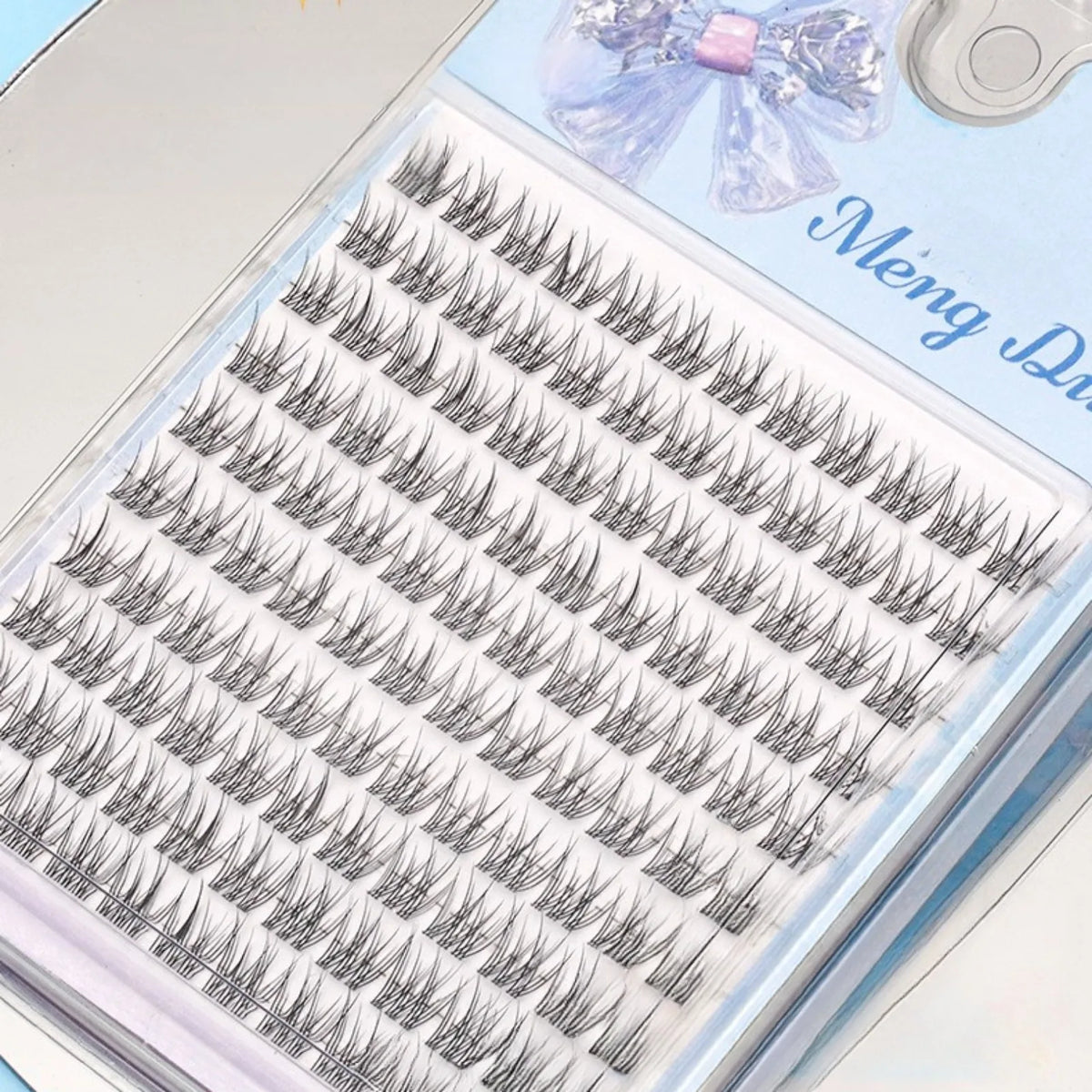 Easy Self Application Fish Tail Manga Cat Eye Lashes 120Pcs Fluffy Natural Long Reusable DIY Starter Makeup Lashes