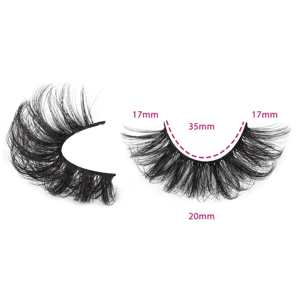 5 Pairs Russian Strip Lashes Fluffy Mink Lashes 3D False Eyelashes Russian Volume Eyelashes Fake Eyelash Extension Make Up