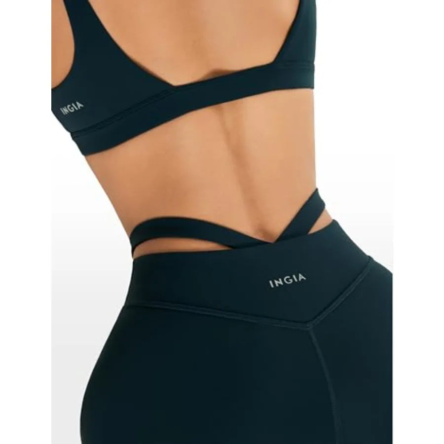 INGIA Womens 4 High Waist No-Seam Biker Shorts