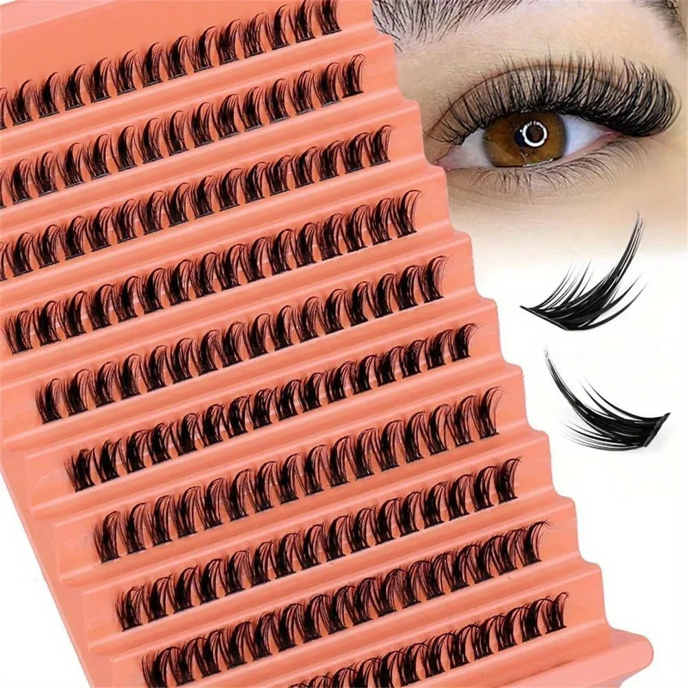 Wispy Individual Lash Clusters D Curl DIY At Home Lash Extension Clusters Soft Lightweight Reusable Eyelash Bundles