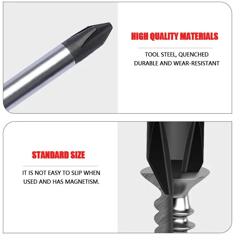 3*150-6*150mm PH0 PH1 PH2 Phillips Screwdriver | Multifunctional Magnetic Cross and Slotted Screw Driver Set