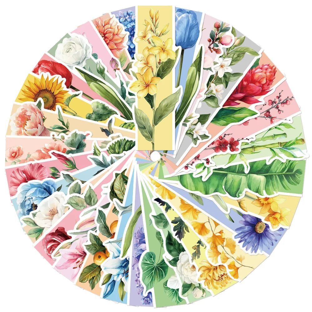 30 Spring Scenery Bookmarks, flowers, ins, High-end Reading novels, book marking cards, diy paper bookcases