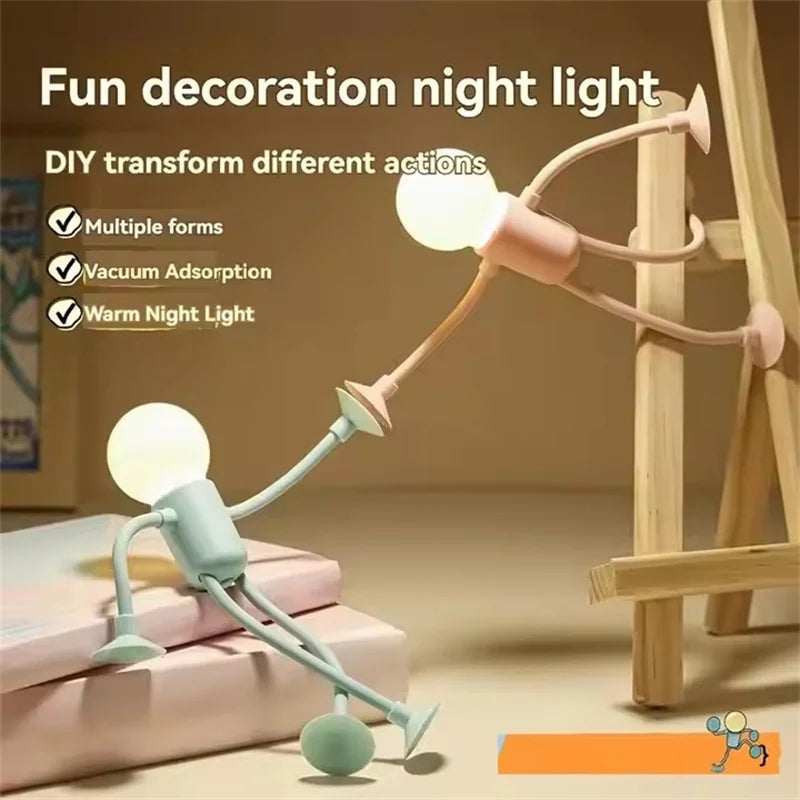 Poseable Athlete Night Light | Funny Bendable Sportsman LED Desk Lamp