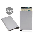 RFID Blocking Metal Wallet | Slim Pop Up Card Holder for Men and Women