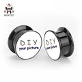KUBOOZ Acrylic Custom Ear Plugs Tunnels | Fashion Body Jewelry Ear Gauges