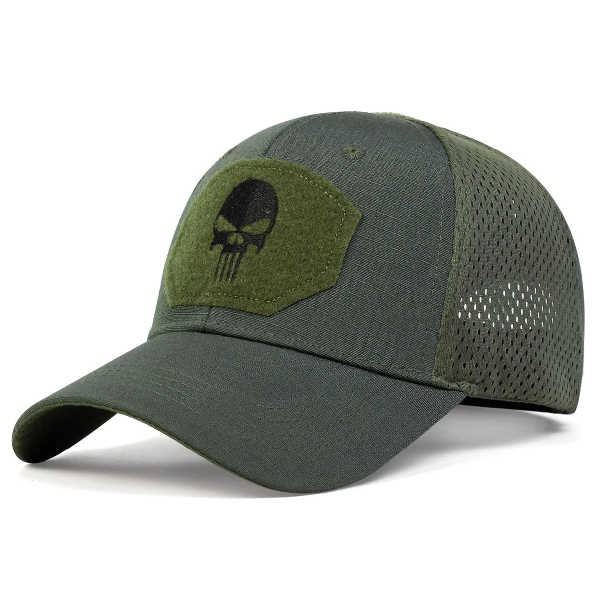 Unisex Skull Baseball Cap | Breathable Mesh Snapback for Outdoor Adventures