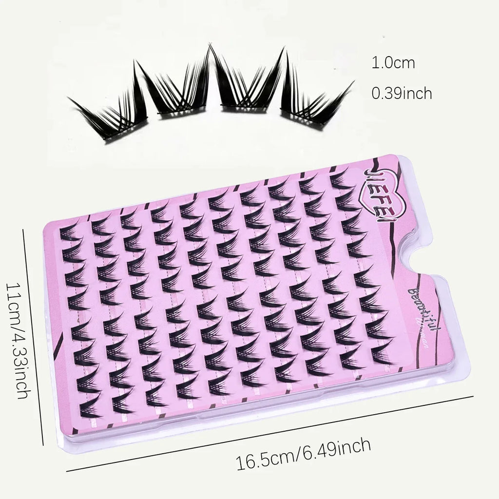Self Adhesive Glue-free lash Clusters Fake Eyelashes Segmented Home DIY Individual HandMade Soft Eyelash Extensions