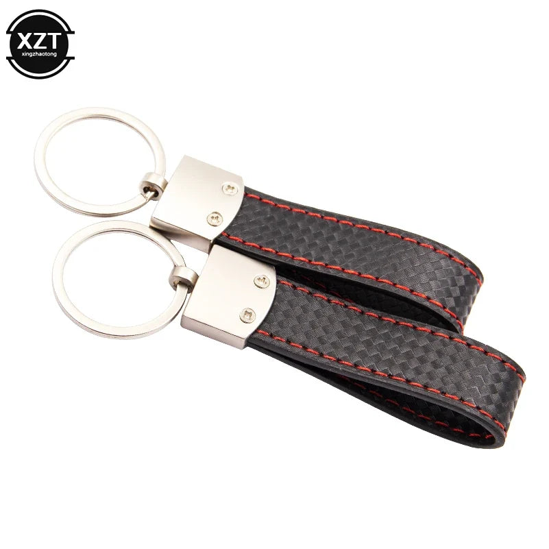 WYMECT Leather Car Keychain | Stylish Key Ring for Audi VW BMW