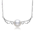 925 Sterling Silver Light Luxury Premium Wings Pearl Necklace Anniversary Birthday Party Wedding Gift