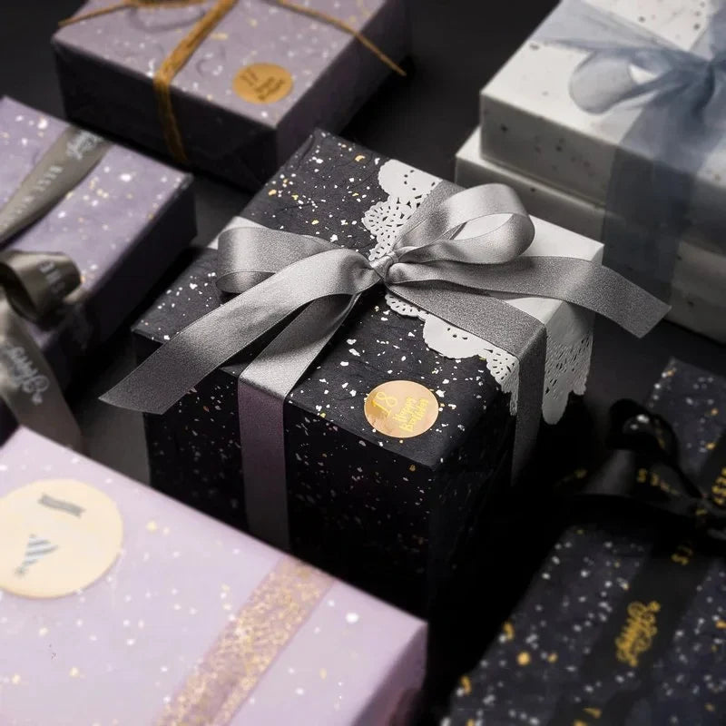23.6 Floral Wrapping Paper Set | DIY Bouquet Wrap with Gold and Silver Accents