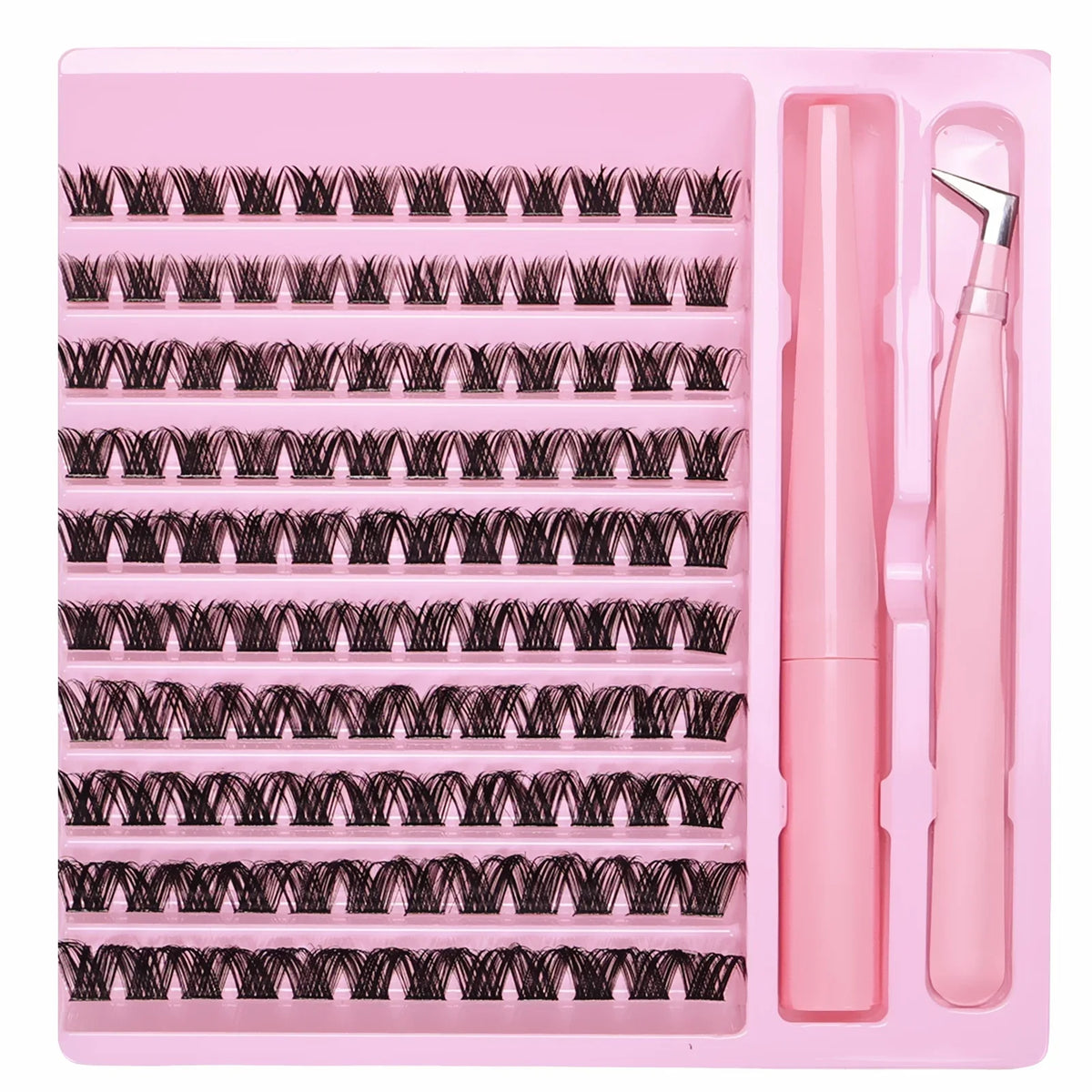 DIY Lash Extension Kit Lash Clusters With Bond Individual Lashes Kit Cluster Lashes Wispy D Curling False Eyelash Clusters