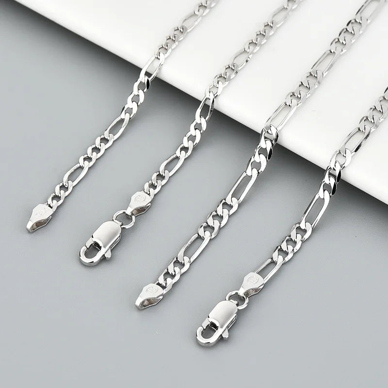 4mm 925 Sterling Silver Necklace Pressed flower Shining