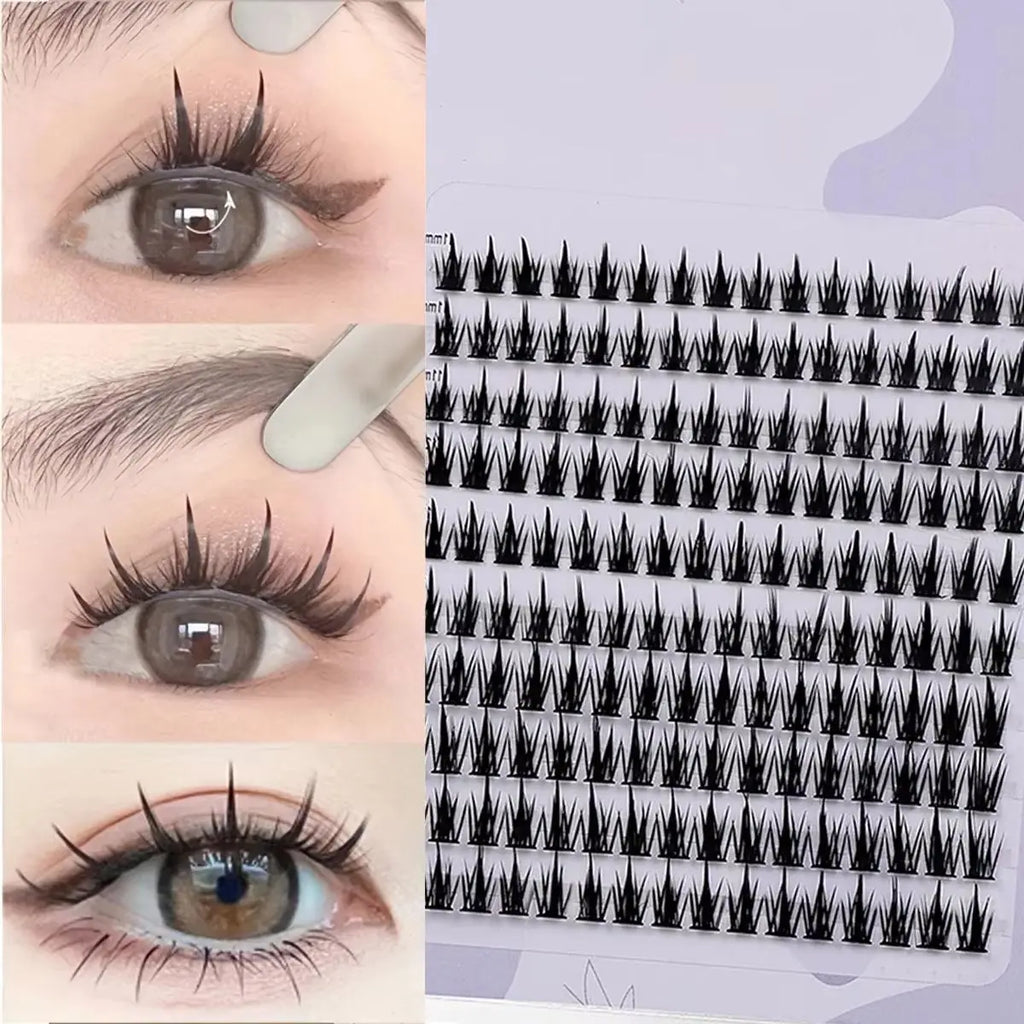 160 Rows Faux Mink Eyelashes Cluster 3D Natural Extension Individual Russia Strip Lashes for Eyelash Extension