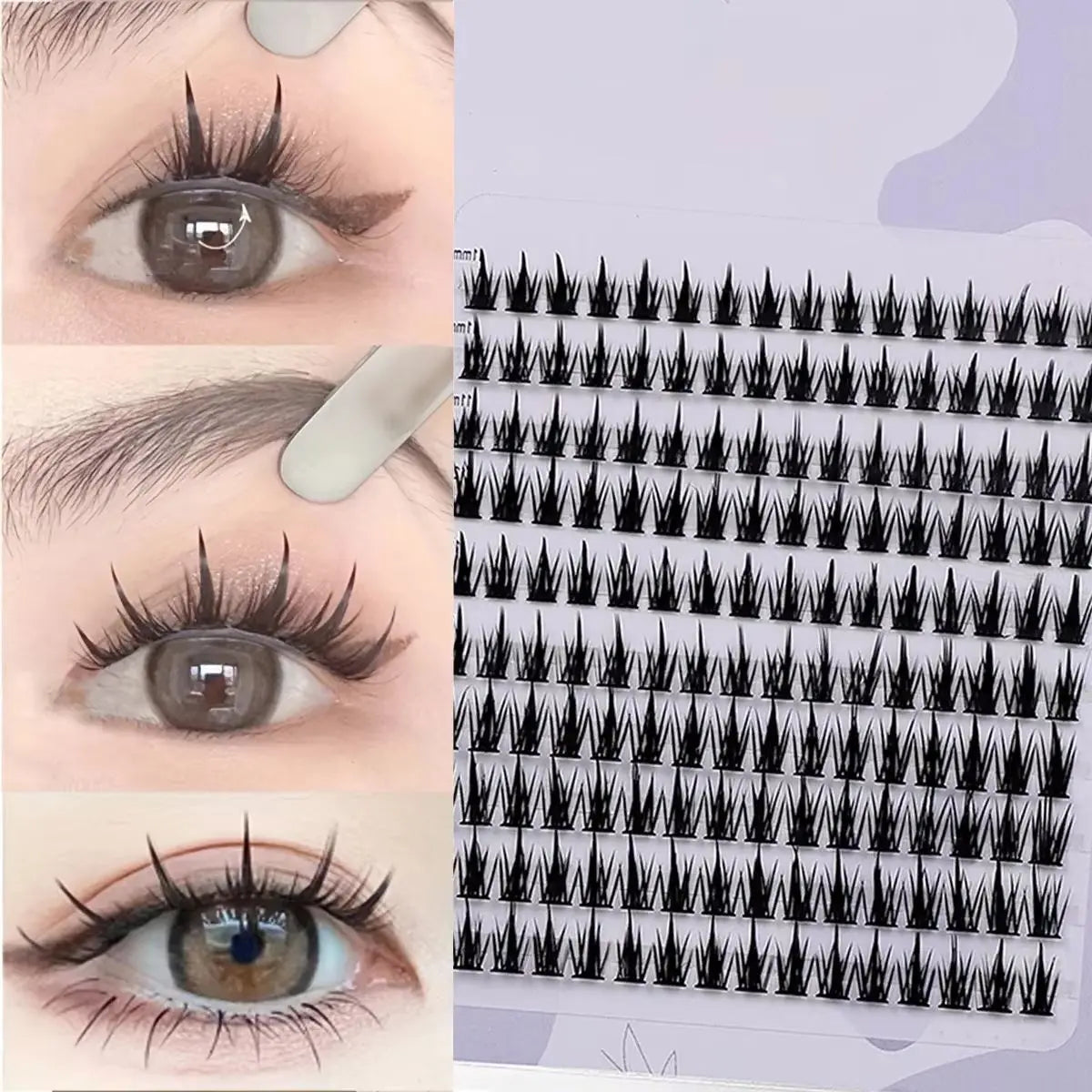 160 Rows Faux Mink Eyelashes Cluster 3D Natural Extension Individual Russia Strip Lashes for Eyelash Extension