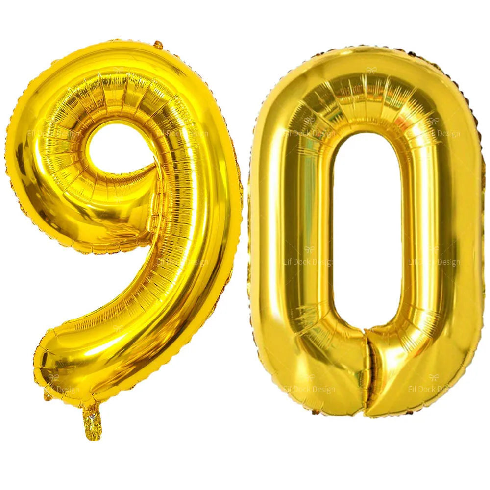 Large Gold Number Balloon 40 Inch | Milestone Birthday & Anniversary Decoration