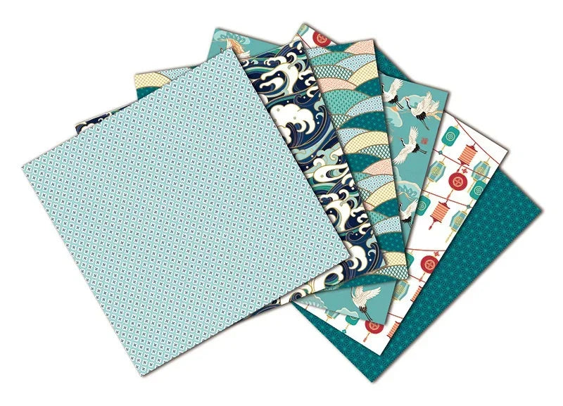 Crane Origami Paper Pads | 12 Sheets Craft Cutting Dies for Scrapbooking