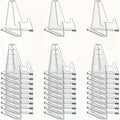 30PCS Acrylic Coin Display Stand Transparent Triangle Business Cards Photos Small Plates Shells Showing Holder For Household