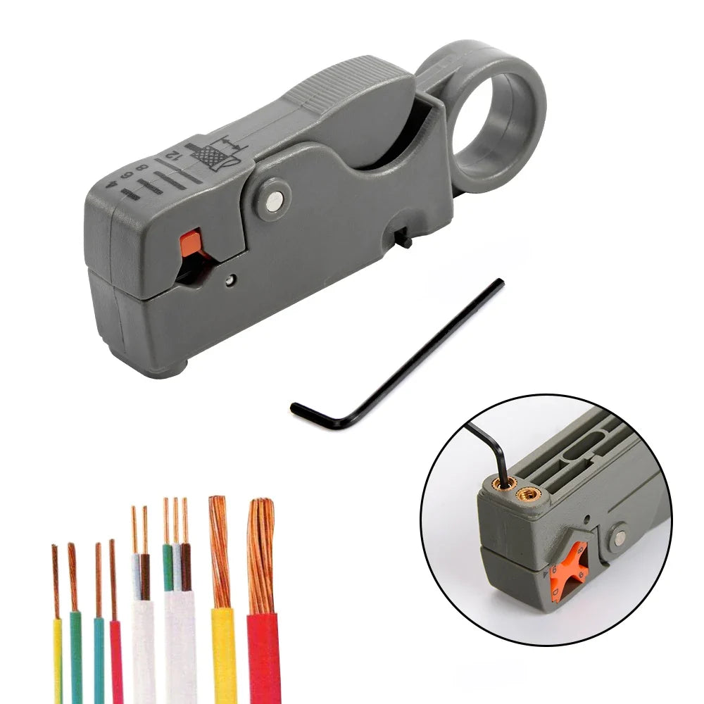 Stainless Steel Coax Cable Stripping Pliers | Adjustable Wire Stripper Tool