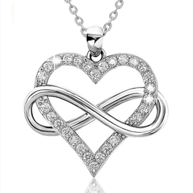 925 Sterling Silver Zircon Fashion Korean Women Elegant Round Pendant Necklace Birthday Jewelry Sterling Silver
