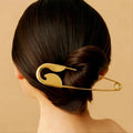 Large Safety Pin Hair Clip Metal Hair Barrettes for Girls Unique Design Hair Styling Tool for Daily Wear