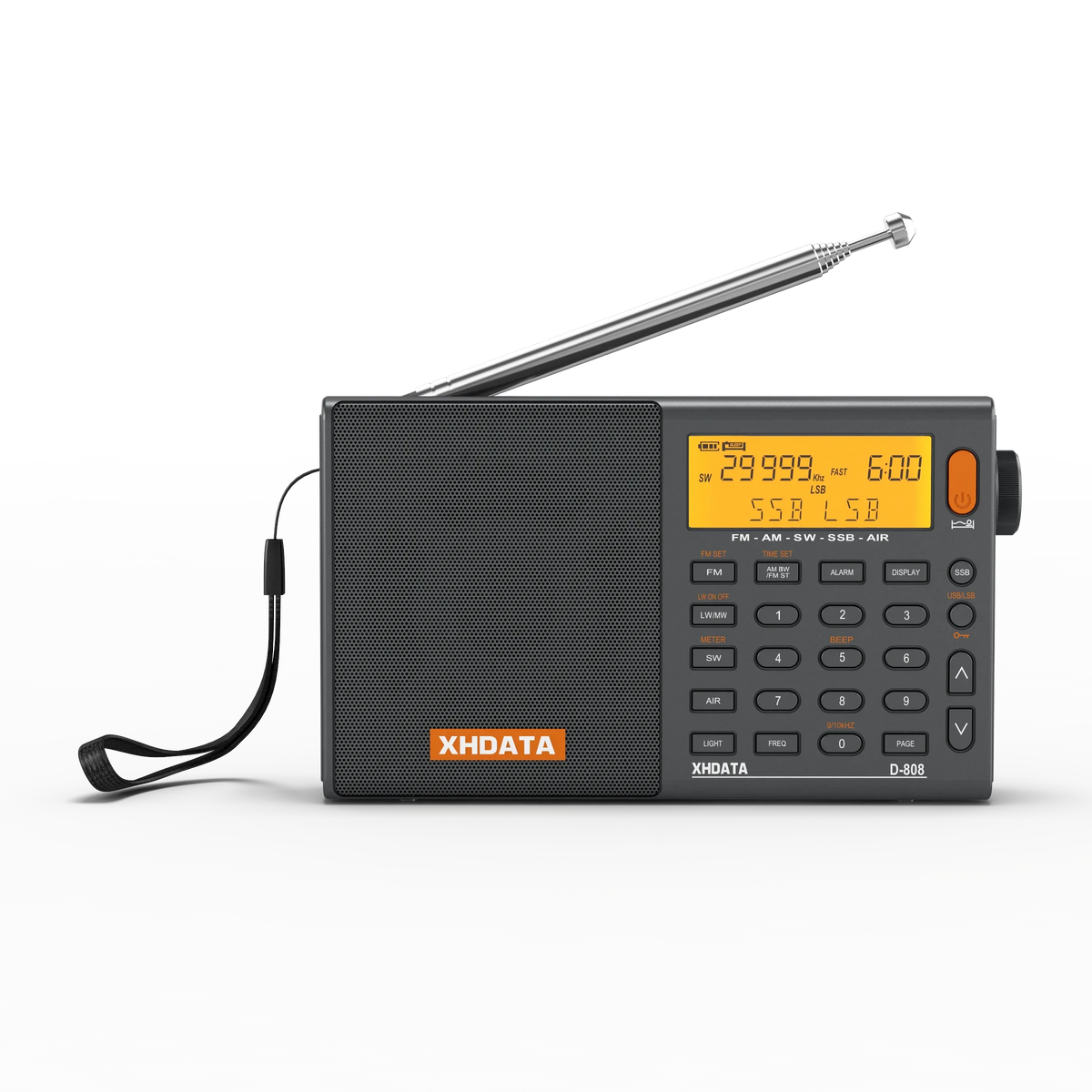 NNEOBA Full Band AM/FM/SW/MW Radio Receiver Grey