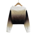 Women’s Retro Gradient Off-Shoulder Sweater