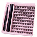 DIY Lash Extension Kit with Waterproof Strong Hold Lash Bond And Seal Lash Clusters Plus Eyelash Tweezers