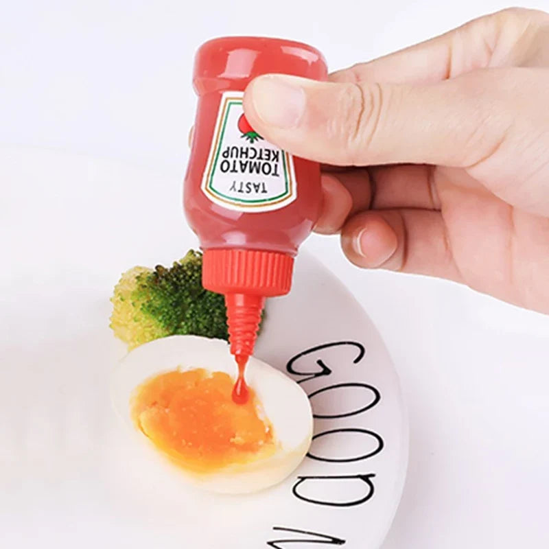 Mini Sauce Bottle Set | Portable Ketchup and Dressing Containers for Bento