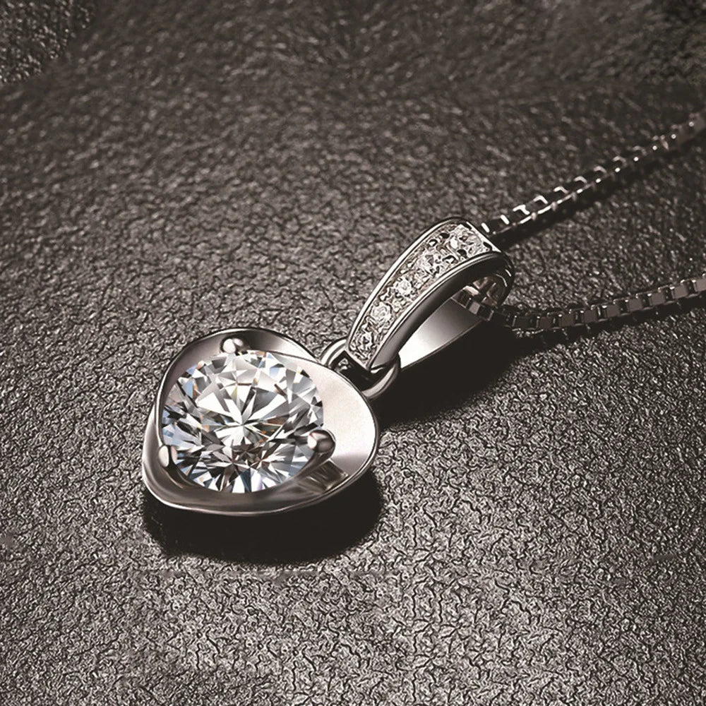 925 Silver Necklace Zircom for Women 18k Gold Plated Jewelry Pendant Birthday Party Gift Jewelry Sterling Silver