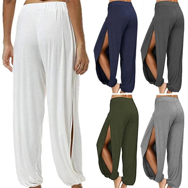 Women’s Split-Leg Wide Harem Yoga Pants