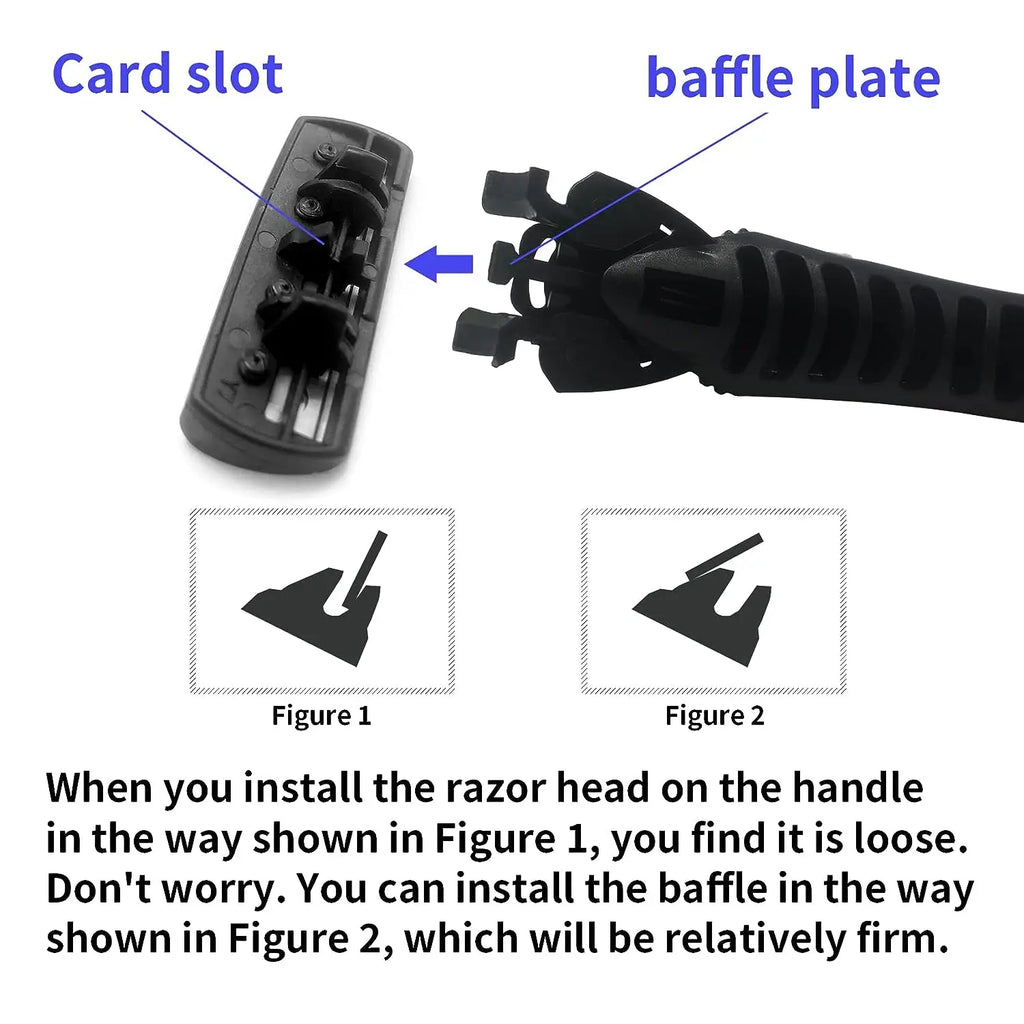 Men's Manual Shaver with 3-Layer Stainless Steel Razor Blades, Compact Shaver with Scratch Resistance, Precision Shaving
