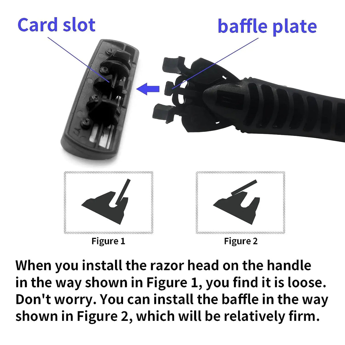 Men's Manual Shaver with 3-Layer Stainless Steel Razor Blades, Compact Shaver with Scratch Resistance, Precision Shaving