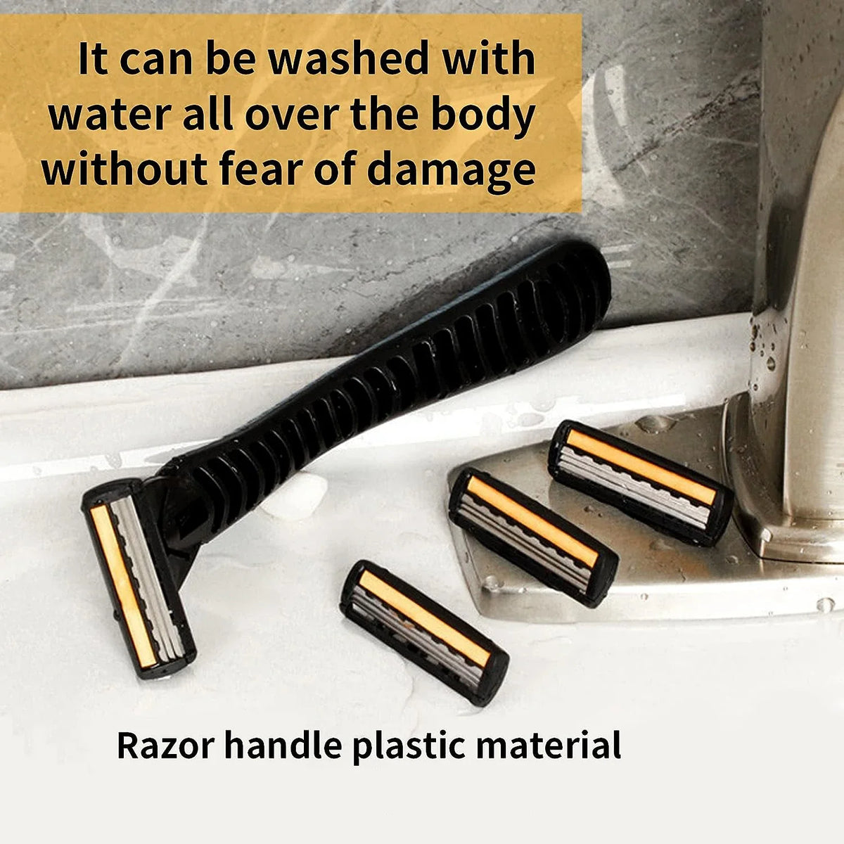 3-Layer Shaver Sack Premium Stainless Steel Safety Razor with Replaceable Blades - Smooth and Comfortable Shave for Men and Wome