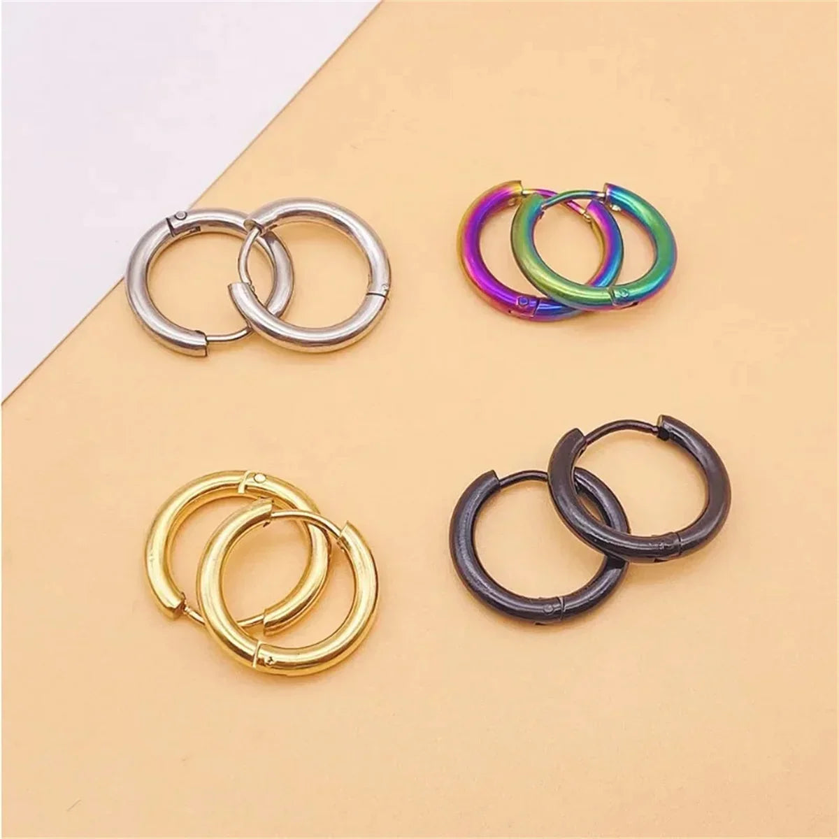 316L Stainless Steel Small Hoop Earrings | 2/8Pcs Cartilage Tragus Conch Jewelry