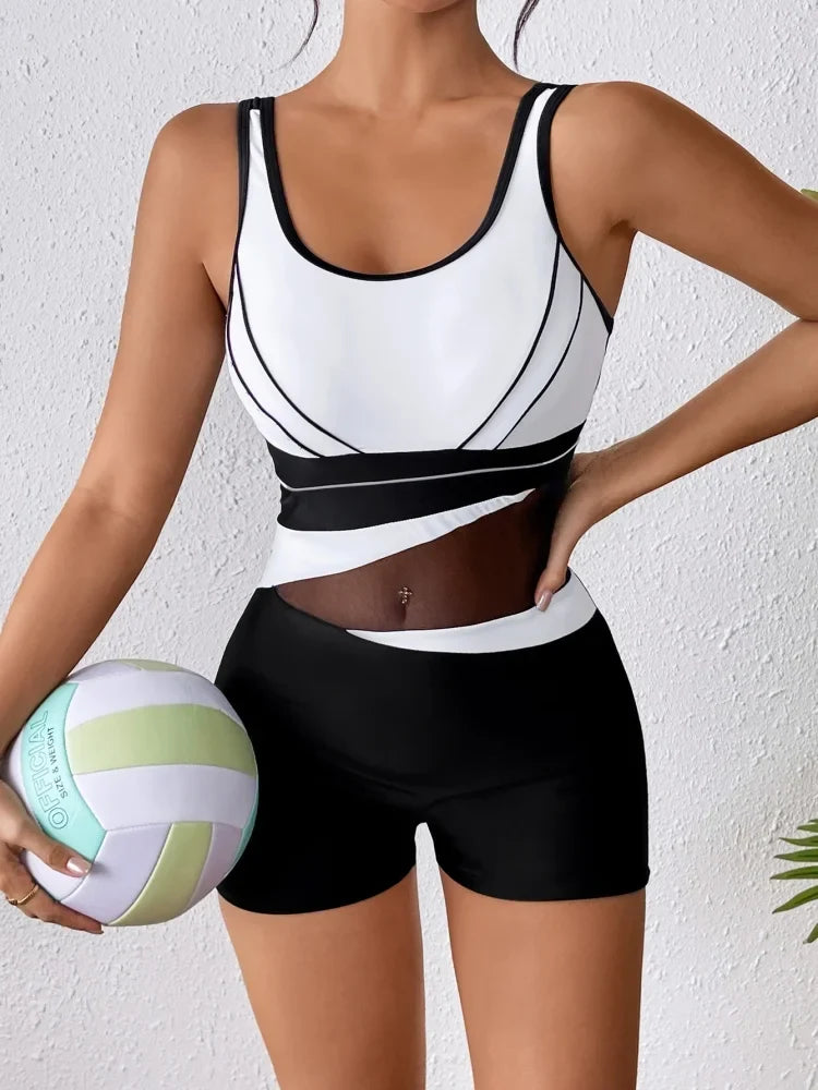 Women’s Solid One Piece Monokini Swimsuit