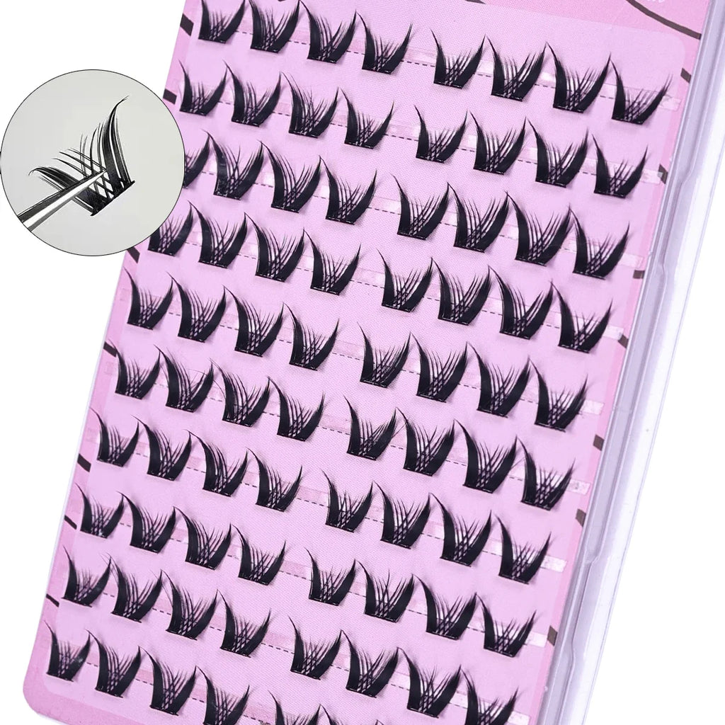 Self Adhesive Glue-free lash Clusters Fake Eyelashes Segmented Home DIY Individual HandMade Soft Eyelash Extensions