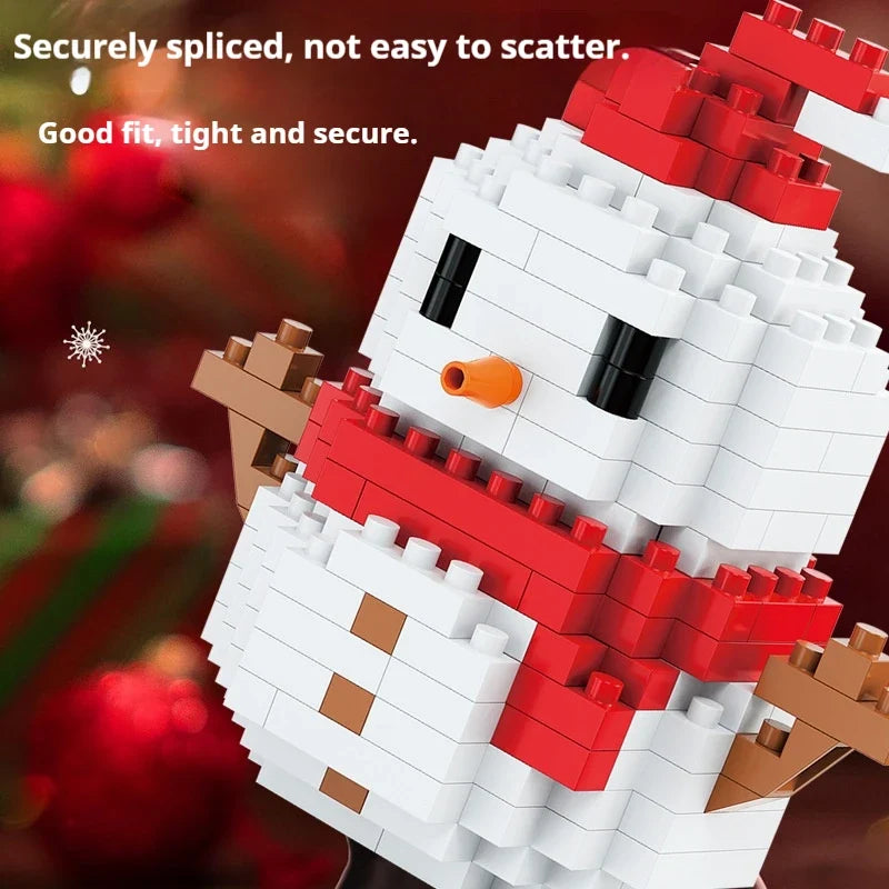 DIY Santa Reindeer Building Blocks | Christmas Domino Game Set