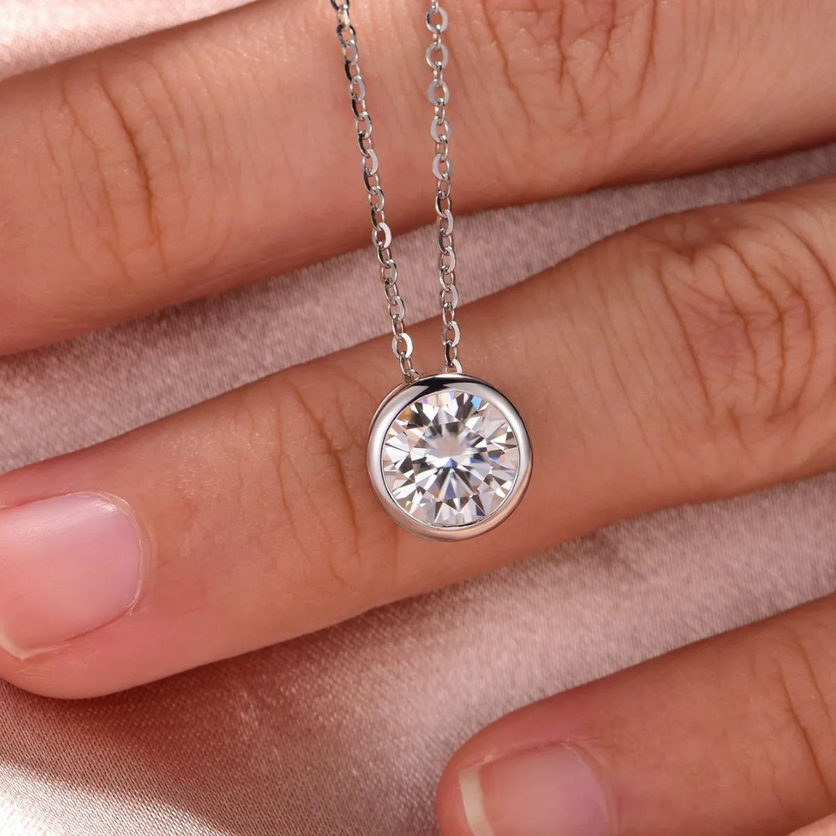925 Silver Necklace Zircom for Women 18k Gold Plated Jewelry Pendant Birthday Party Gift Jewelry Sterling Silver