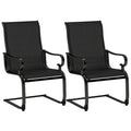 Set of 2 Patio Chairs with Quick-drying and Breathable Fabric for Backyard