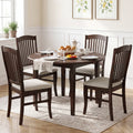 Dining Chairs Set of 4 with Padded Seats and Rubber Wood Frame