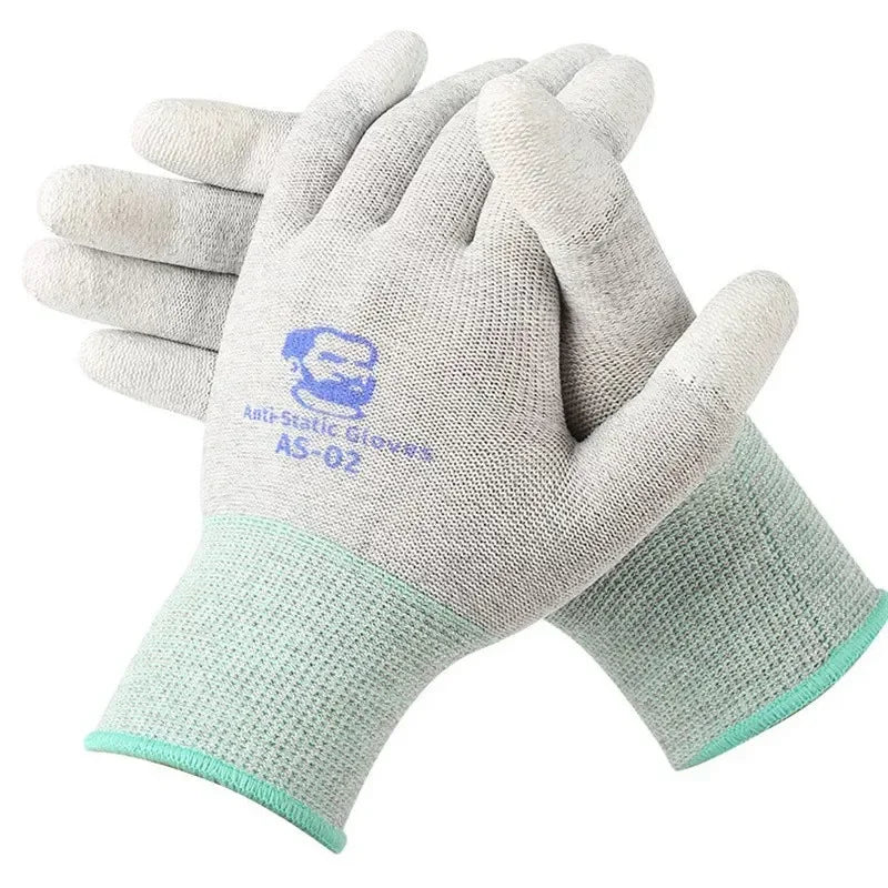 MECHANIC AS02 Anti-Static Carbon Fiber Gloves | Non-Slip Protection for Electronics Repair