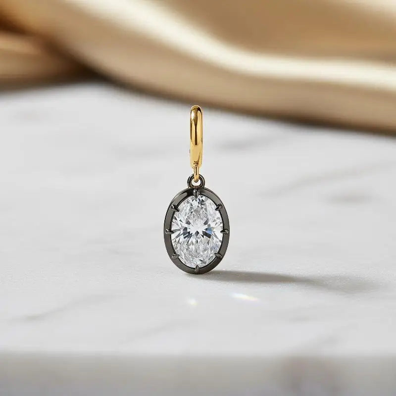 Minimalist Women's Geometric White Zircon Necklace Thin Bead Chain Pendant Non-fading for Casual Wear Birthday Gift