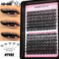 GROINNEYA Lash Clusters Wispy Eyelash Clusters Eyelash Extensions Natural Volume Lash Extensions DIY Individual Lashes Makeup