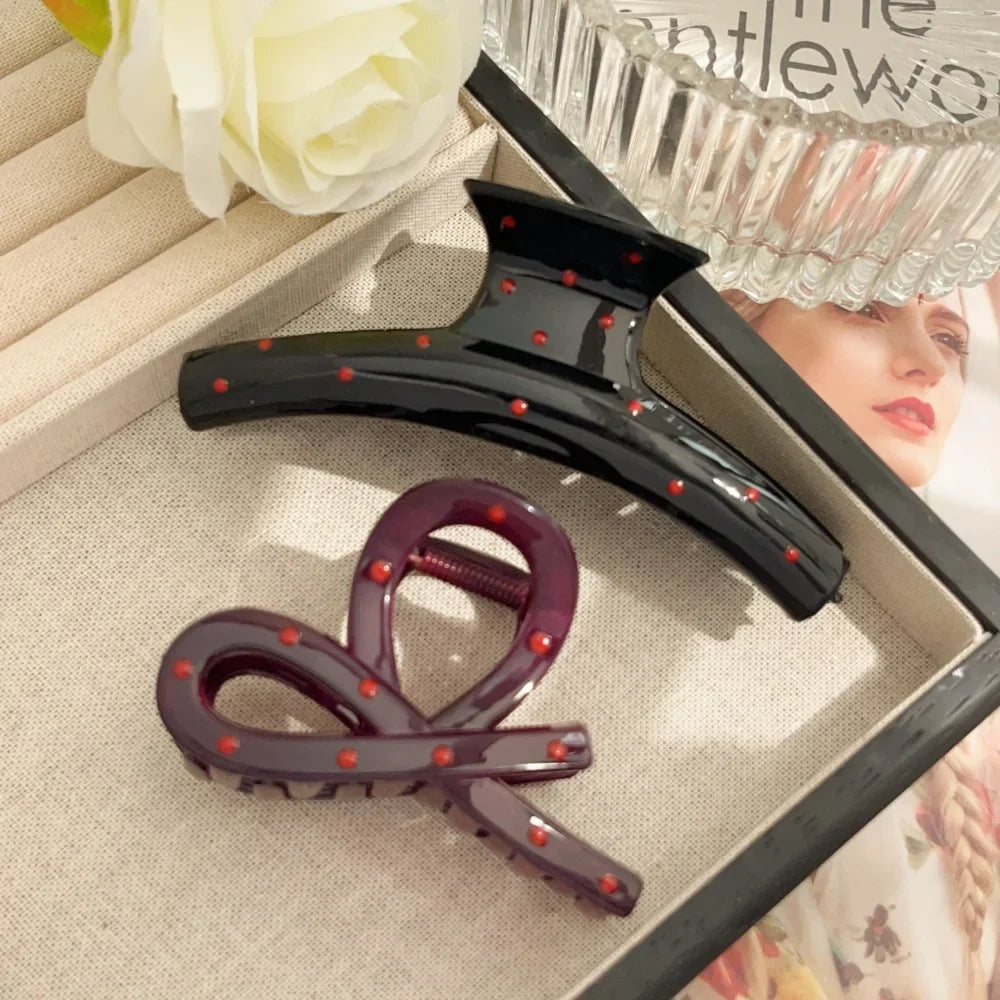 19 Styles Hair Claw Clips for Women Flower Cross Dots Heart Geometric Chic Barrettes Grip Hair Accessories Headwear